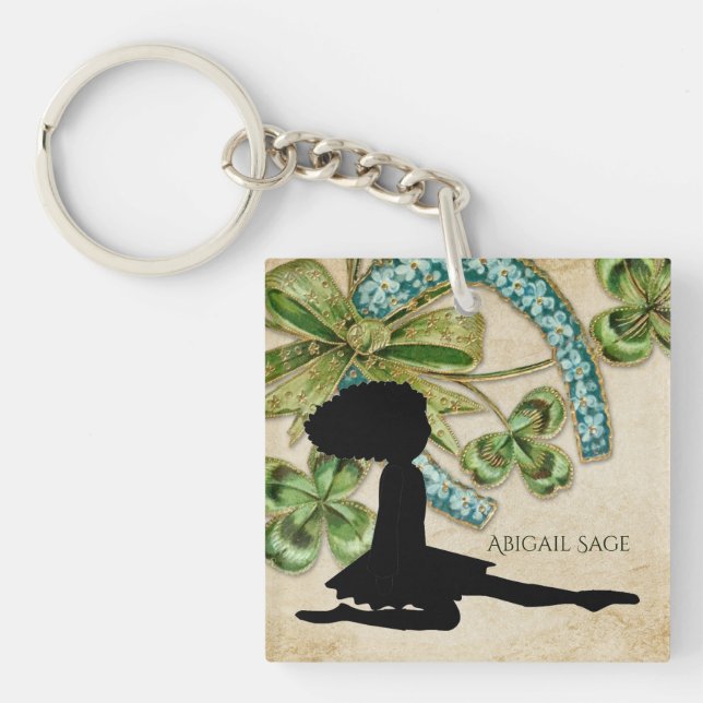 Vackra Irish Dancer, Shamrock och Horseshoe (Framsidan)