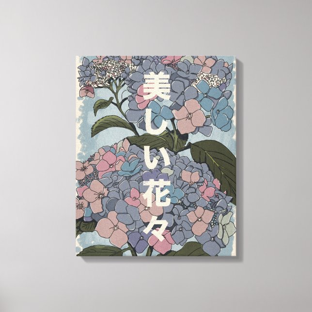 Vackra japanska blommor canvastryck (Framsida)