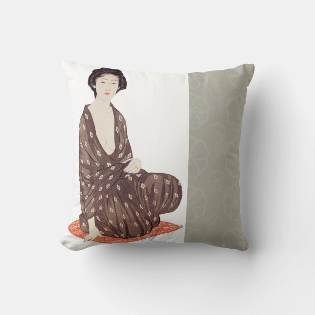 Vackra japanska konstdesign kastkuddar kudde (Framsida)