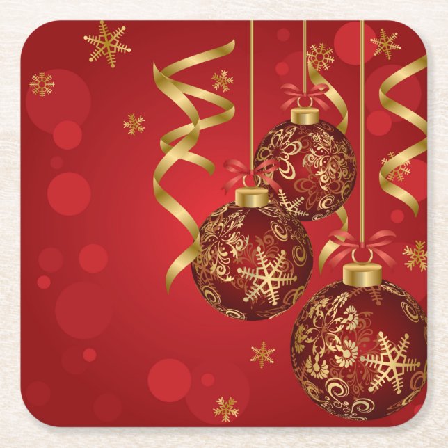 Vackra jul/Helgdag-Underlägg Underlägg Papper Kvadrat (Framsidan)