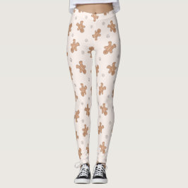 Vackra Julgingerbröd Mönster Leggings