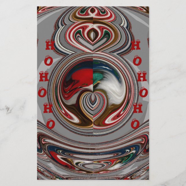 Vackra julhjärtan Julhelg Färg Brevpapper (Framsida)