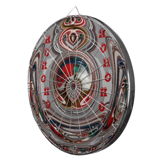 Vackra julhjärtan Julhelg Färg Darttavla (Högra Framsidan)