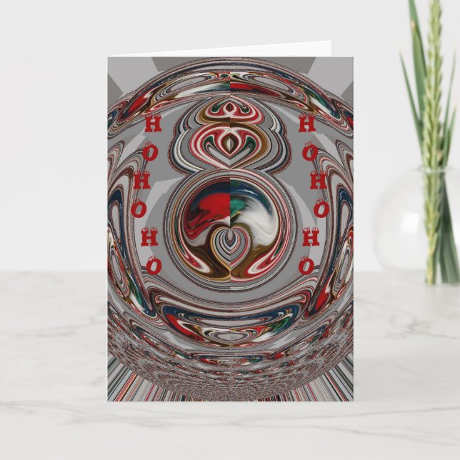 Vackra julhjärtan Julhelg Färg Helgkort (Framsida)