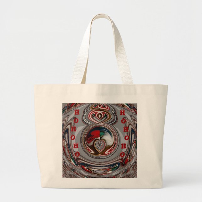 Vackra julhjärtan Julhelg Färg Jumbo Tygkasse (Framsidan)