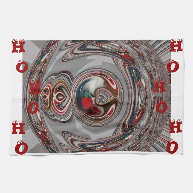 Vackra julhjärtan Julhelg Färg Kökshandduk (Horisontell)