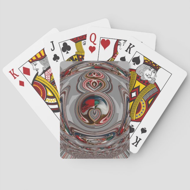 Vackra julhjärtan Julhelg Färg Spelkort (Baksidan)