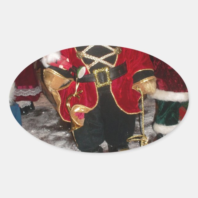 Vackra julklappar, bild.JPG Ovalt Klistermärke (Framsida)