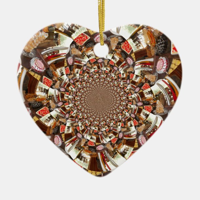 Vackra kakor och öknar julgransprydnad keramik (Framsidan)