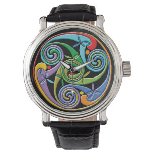 Vackra keltiska Mandala med färgade swirls Armbandsur