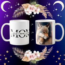 Vackra klassiska gåvor från mors dag Varg Baby Kaffemugg