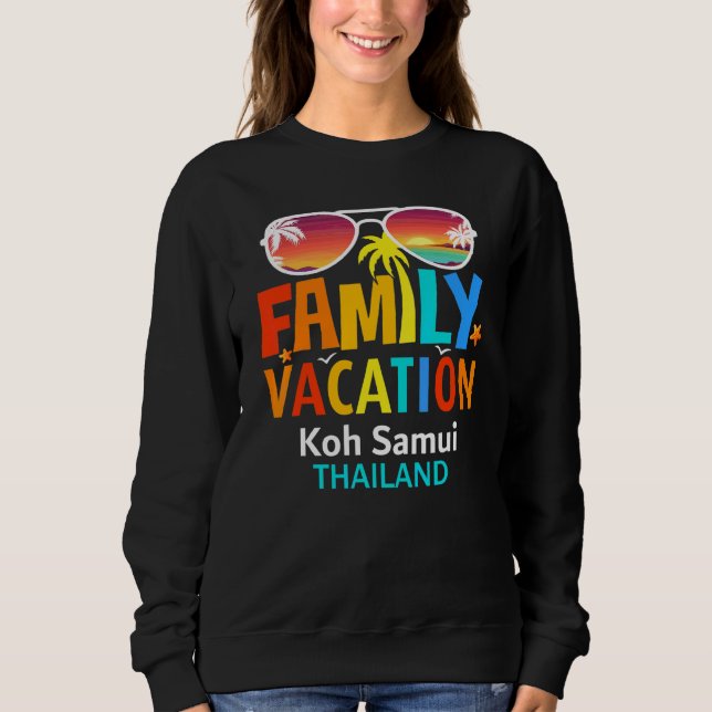 Vackra Koh Samui-ön Matchande Kläder Familj T Shirt (Framsida)