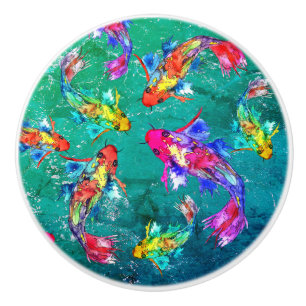 Vackra Koi Fish Pond Knobs och Pulls Knopp