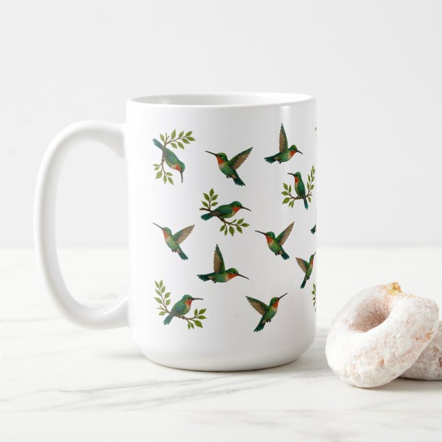Vackra kolibrier kaffemugg (Med munk)