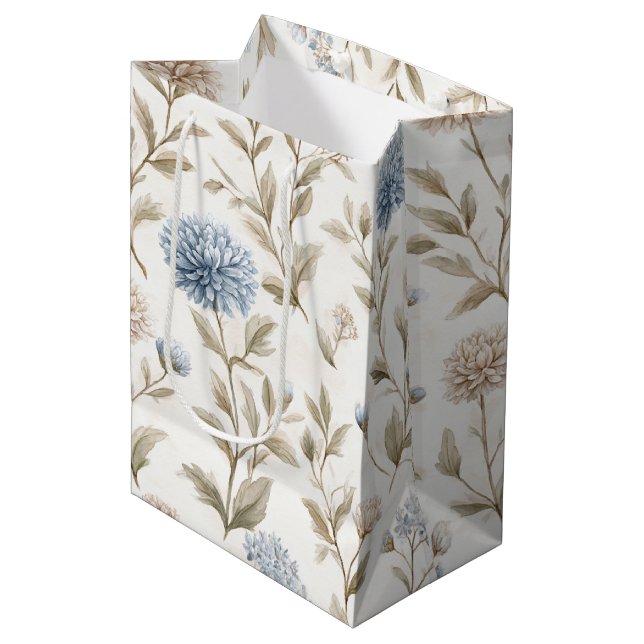 Vackra krämblå blommor bröllopsdusch (Framsidan Vinklad)
