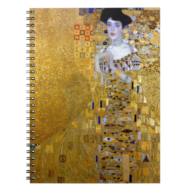 Vackra kvinnan i Guld Gustav Klimt Anteckningsbok (Framsidan)