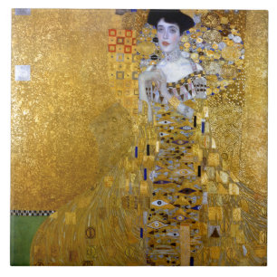 Vackra kvinnan i Guld Gustav Klimt Kakelplatta