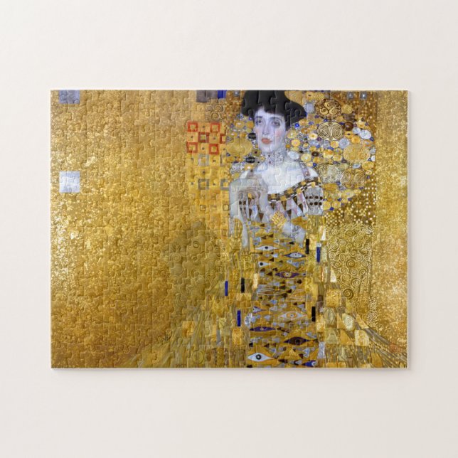 Vackra kvinnan i Guld Gustav Klimt Pussel (Horisontell)
