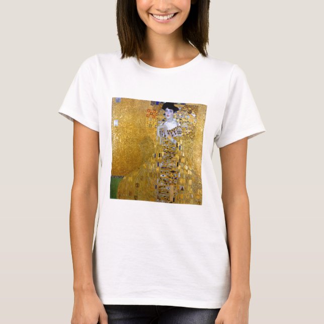 Vackra kvinnan i Guld Gustav Klimt T Shirt (Framsida)