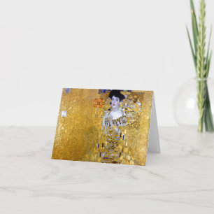 Vackra kvinnan i Guld Gustav Klimt Tack Kort