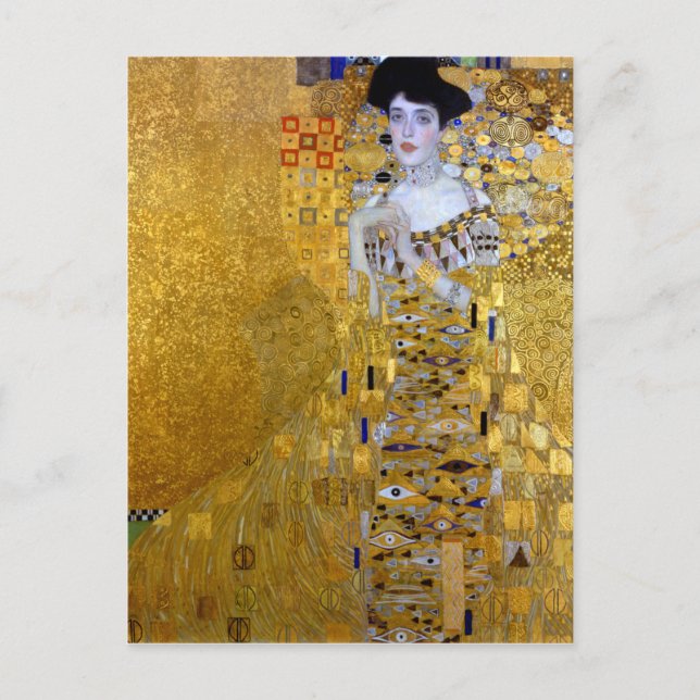 Vackra kvinnan i Guld Gustav Klimt Vykort (Framsida)