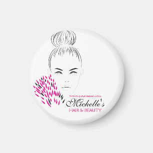 Vackra kvinnan mode illustration branding magnet