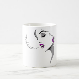 Vackra kvinnliga sångare kaffemugg