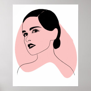 Vackra kvinnor Art, Svarta och vita. Poster