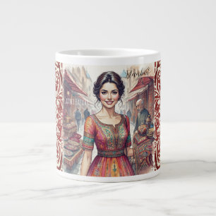 Vackra kvinnor i Grand Bazaar Turkiet, turkiska Jumbo Mugg