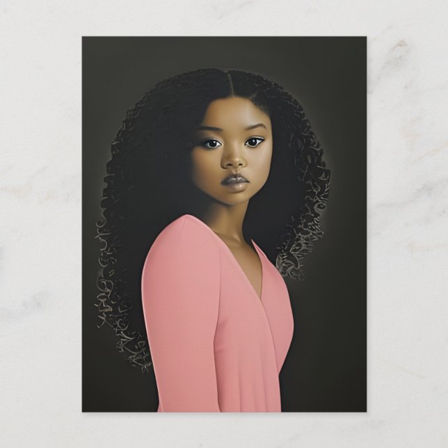 Vackra kvinnor i Rosa Vykort (Framsida)