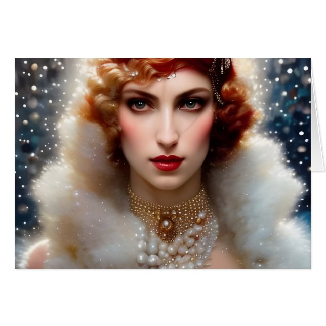 Vackra kvinnor i vita Tillfällen Hälsning Hälsningskort (Framsidan Horizontal)