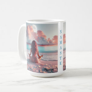 Vackra kvinnor på Beach Blank Kaffemugg