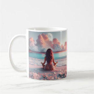 Vackra kvinnor på Beach Blank Kaffemugg