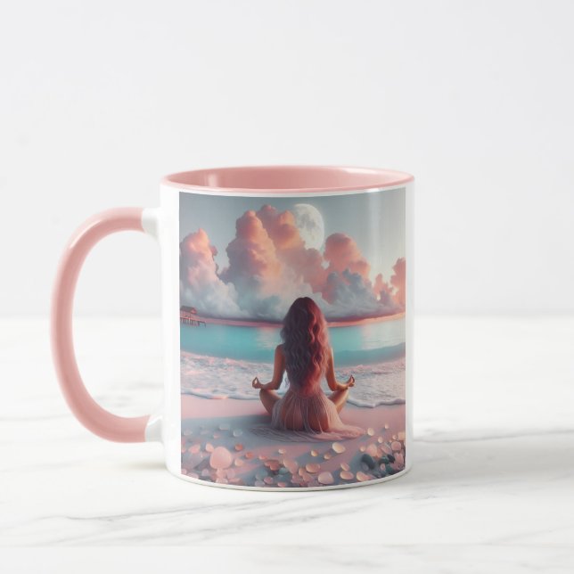 Vackra kvinnor på Beach Blank Mugg (Vänster)
