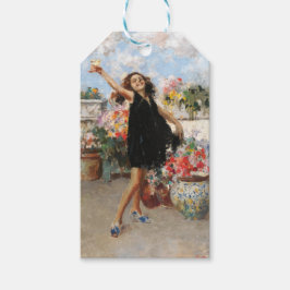 Vackra kvinnor som firar Glatta Tillfälle Presentetikett