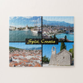 Vackra landmärken i Split - Kroatien, Europa Pussel