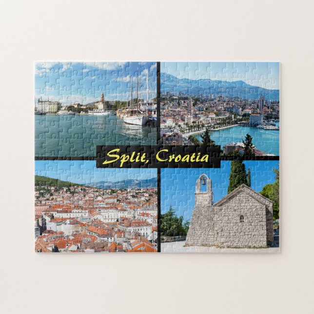 Vackra landmärken i Split - Kroatien, Europa Pussel (Horisontell)