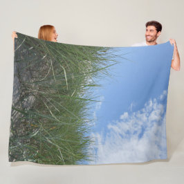 vackra, landskap, sanddyner, gräs, himlar, sommar, fleecefilt