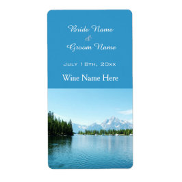 vackra landskapsetiketter bild bröllop vin. fraktsedel