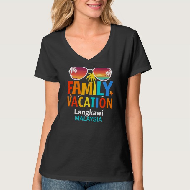 Vackra Langkawi Island Matching Outfits Family T Shirt (Framsida)