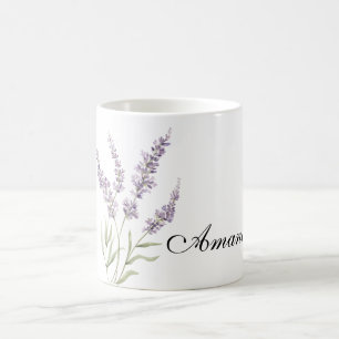 Vackra Lavendelblommor Kaffemugg
