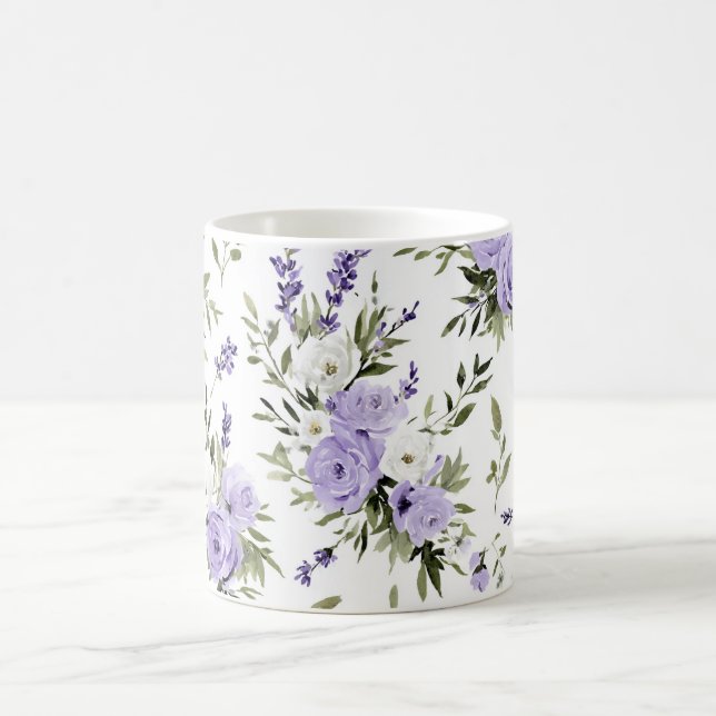 Vackra lavendelblommor kaffemugg (Center)