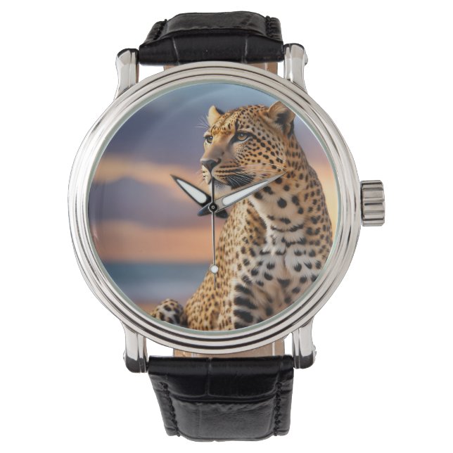 Vackra Leopard Armbandsur (Framsida)
