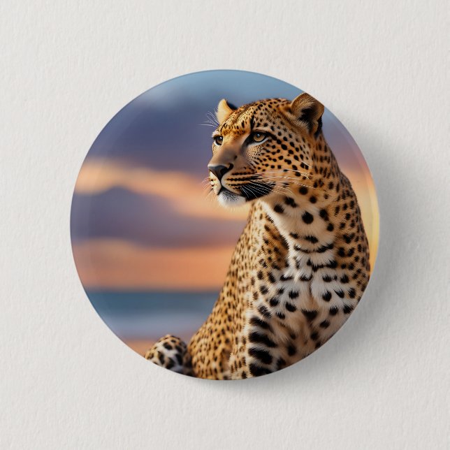 Vackra Leopard Knapp (Framsida)
