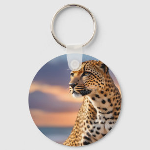Vackra Leopard Nyckelring