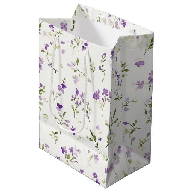 Vackra lila blommor födelsedag (Framsidan Vinklad)