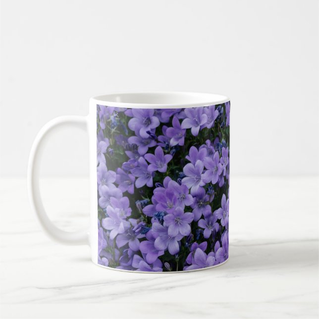 Vackra lila blommor kaffemugg (Vänster)