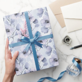 Vackra lila blommor presentpapper