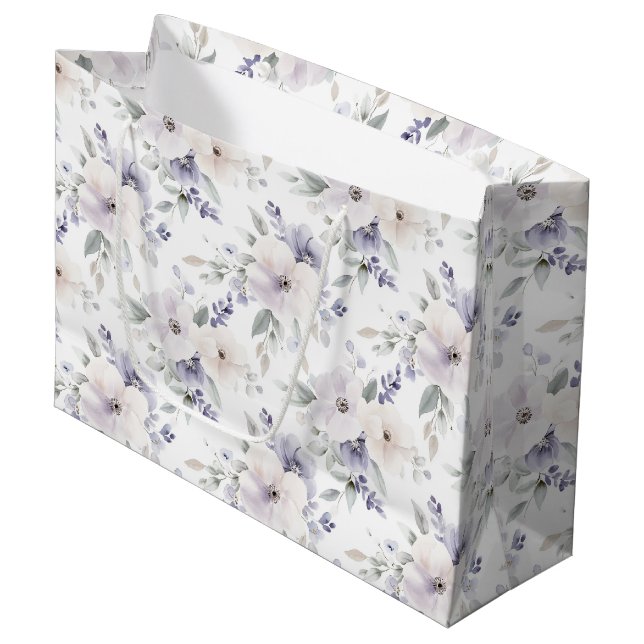 Vackra lila elfenbensfärgade lavendelblommor bröll (Framsidan Vinklad)