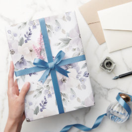 Vackra lila elfenbensfärgade lavendelblommor bröll presentpapper